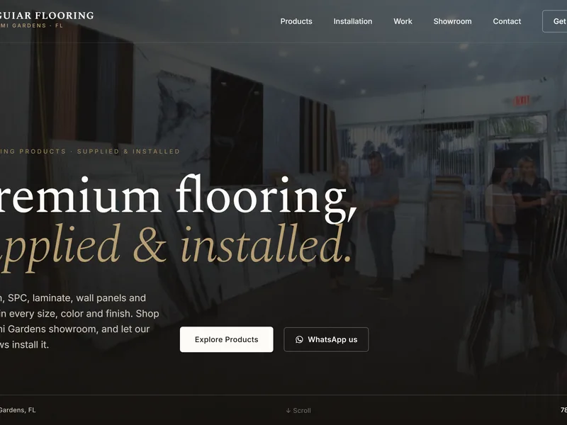 Aguiar Flooring website
